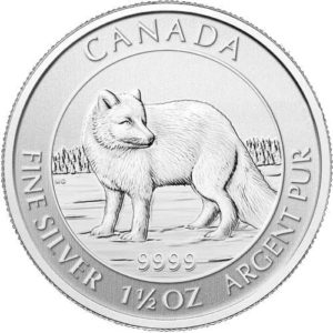 2014 1.5 oz Canadian Silver Arctic Fox Coin