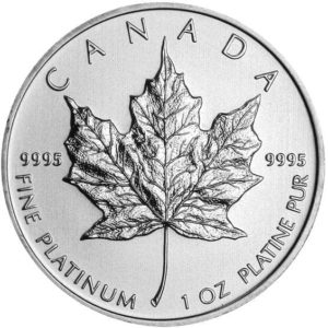1/2 oz Canadian Platinum Maple Leaf Coin