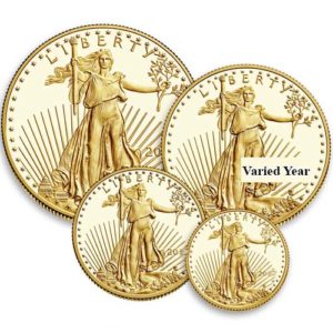 sell your 4-COIN PROOF AMERICAN GOLD EAGLE SET W/BOX + COA