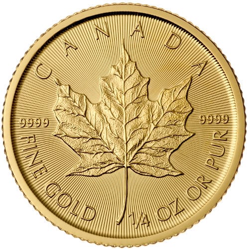 1/4 oz gold Canadian maple leaf